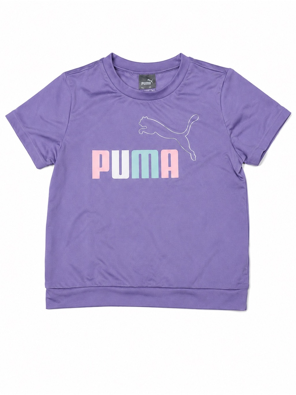 Puma Purple Crewneck Tee with Black Logo Tag